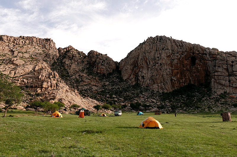 Camping in Mongolian Gobi